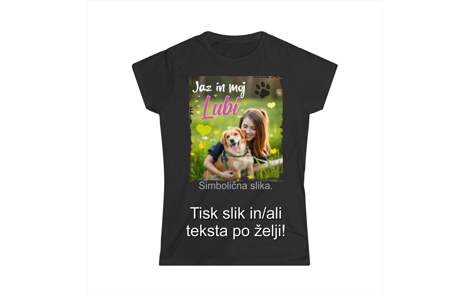 Custom T-shirt Design with Personalized Text and Image Options for Creative Expression Tisk na majice