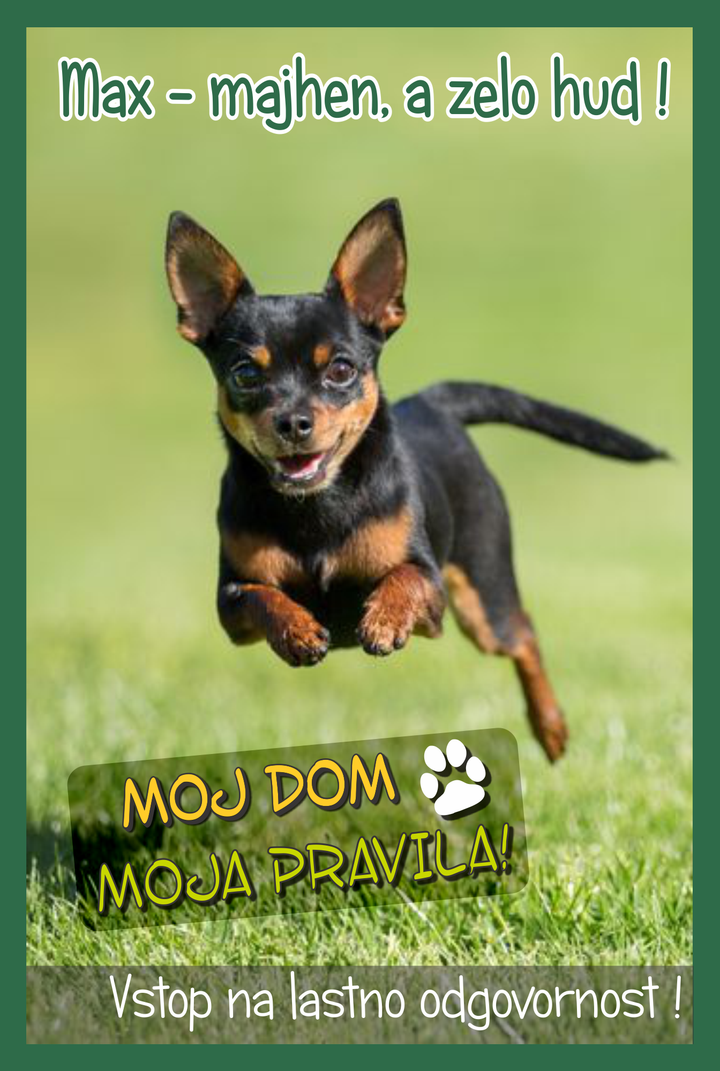 Majhen a glasen - tablica s tekstom po želji