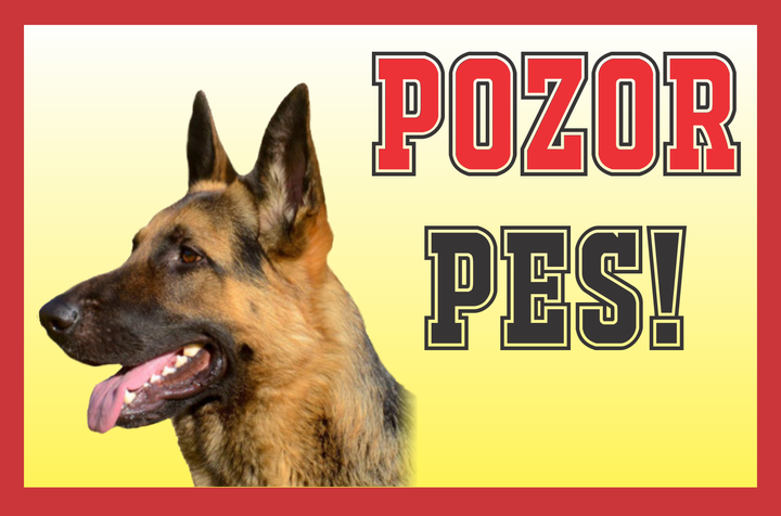 Opozorilna tabla Pozor pes!