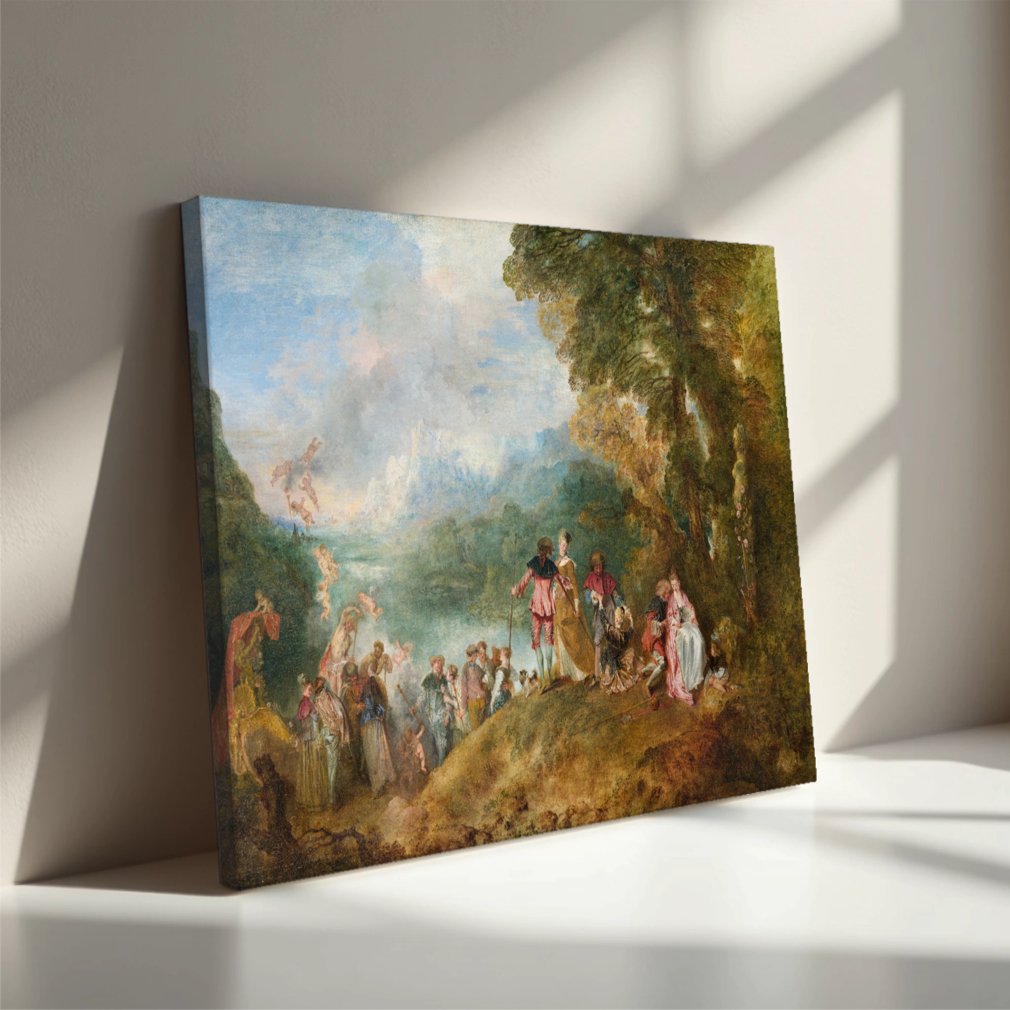 Antoine Watteau - The Embarkation for Cythera (tisk na platno)