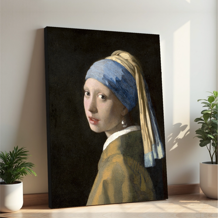 Johannes Vermeer - Dekle z bisernim uhanom (tisk na platno)