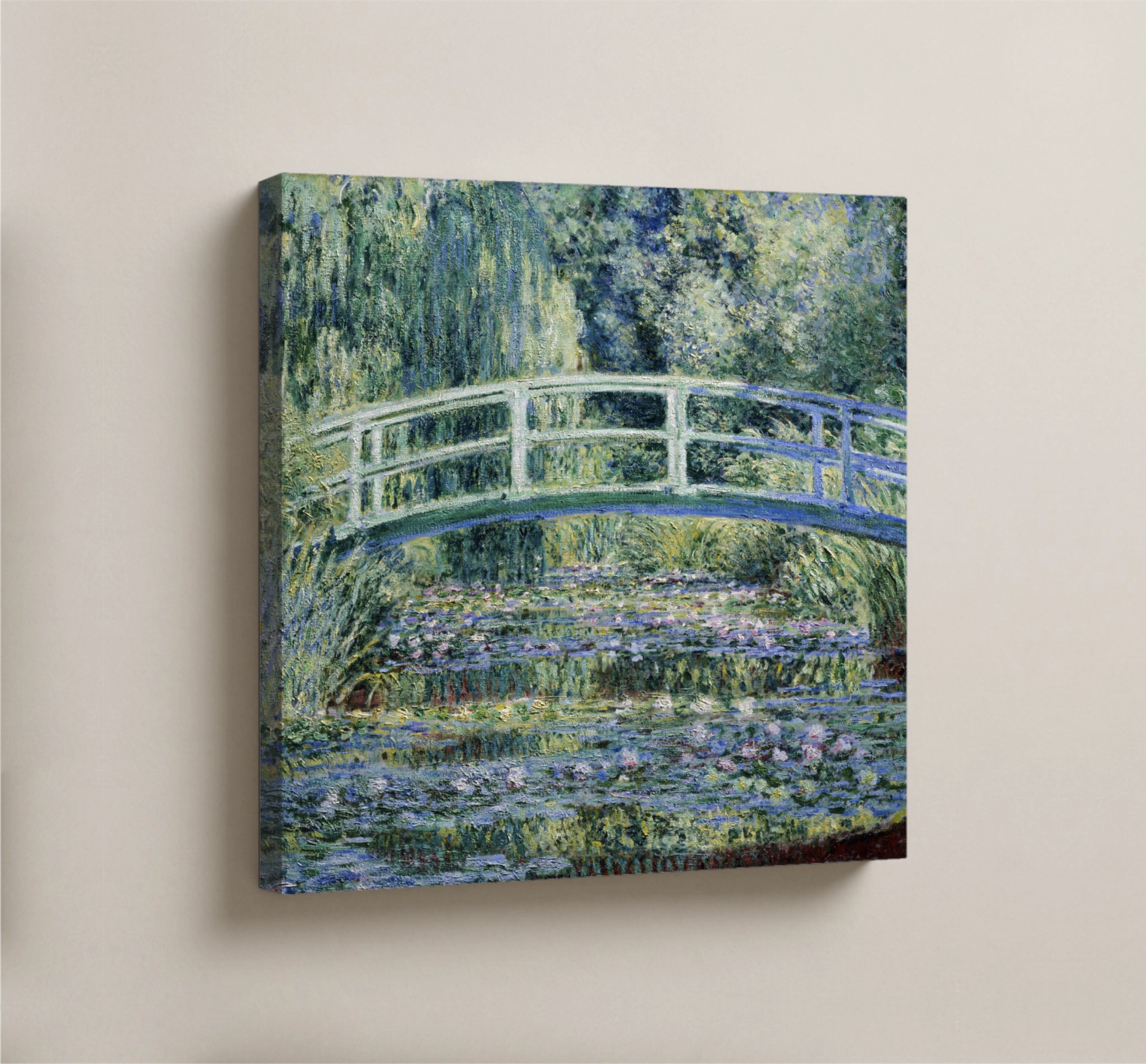 Claude Monet - Vodne lilije in japonski most (tisk na platno)