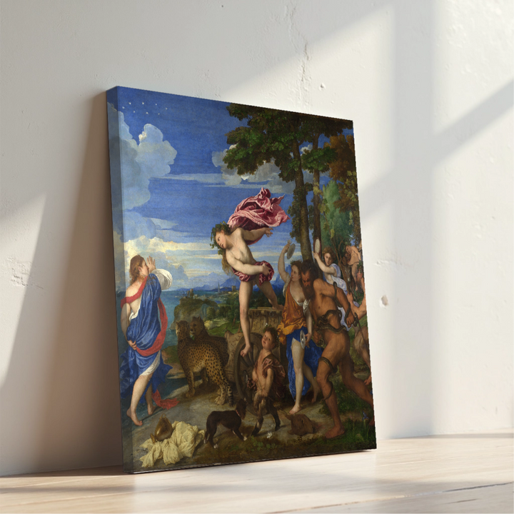 Titian - Bacchus in Arijadna (tisk na platno)