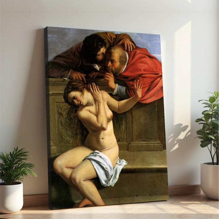 Artemisia Gentileschi - Suzana in starca (tisk na platno)