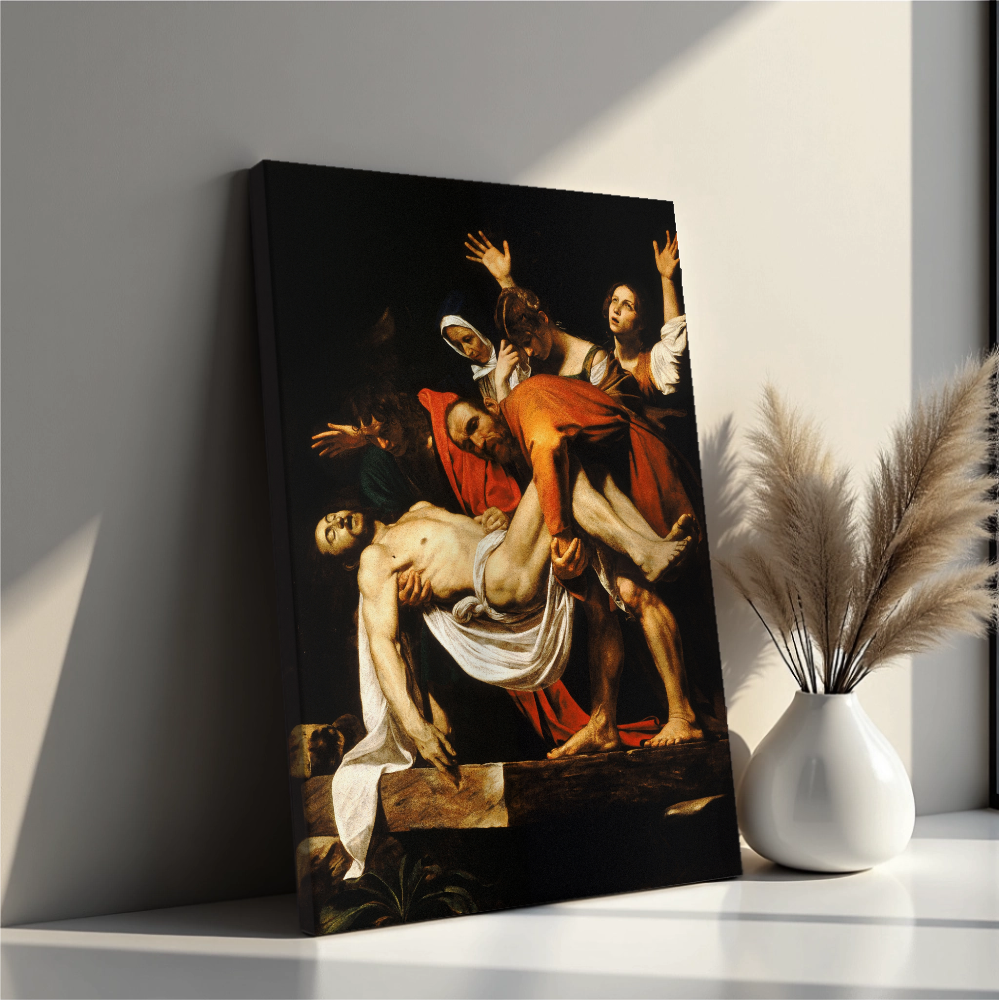 Caravaggio - Pokop Kristusa (tisk na platno)