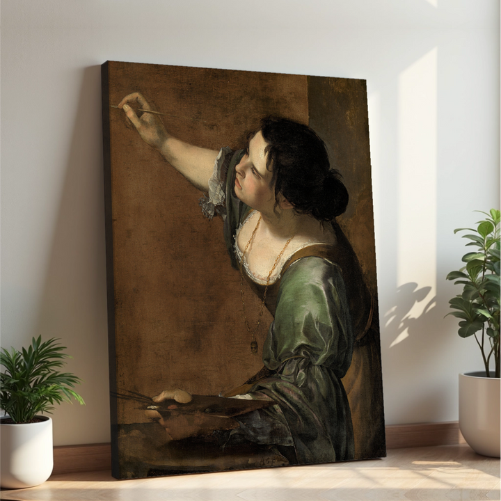 Artemisia Gentileschi - Avtoportret kot alegorija slikarstva (tisk na platno)