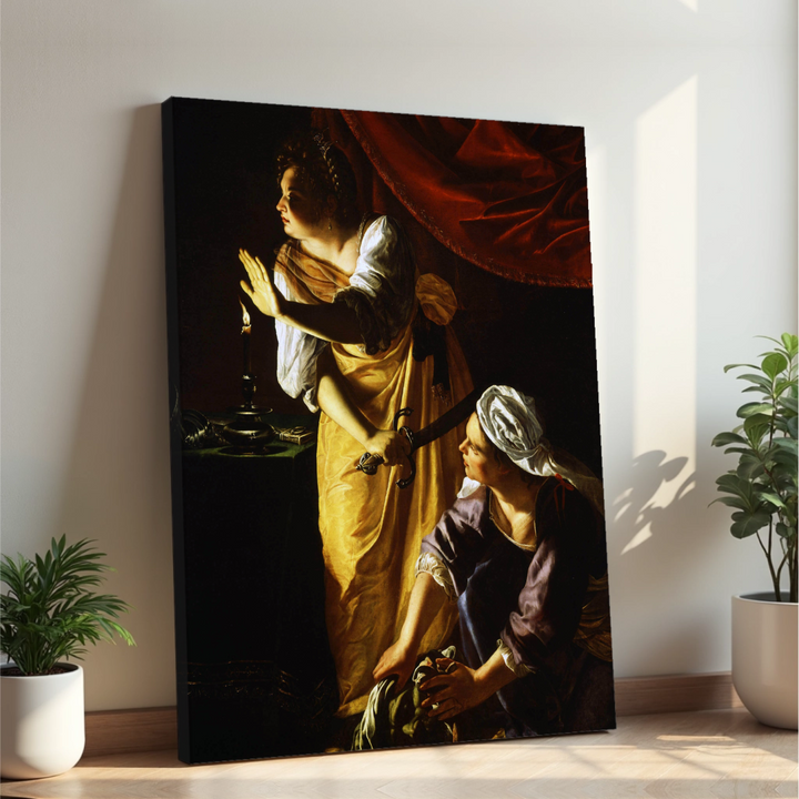 Artemisia Gentileschi - Judita in njena služabnica (tisk na platno)