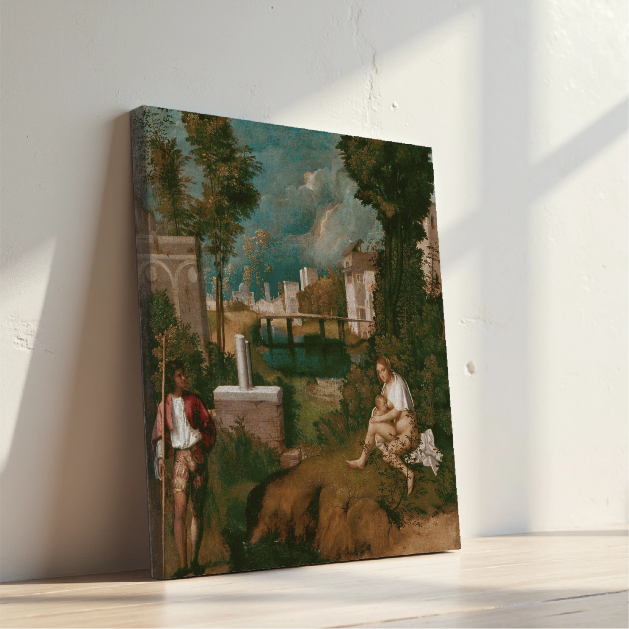 Giorgione - Nevihta (tisk na platno)