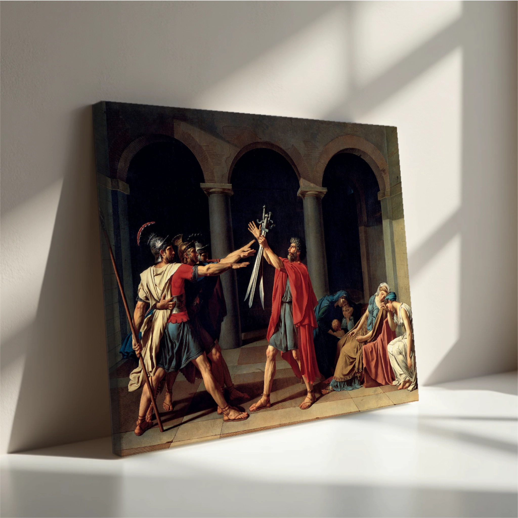 Jacques-Louis David - Prisega Horacijev (tisk na platno)