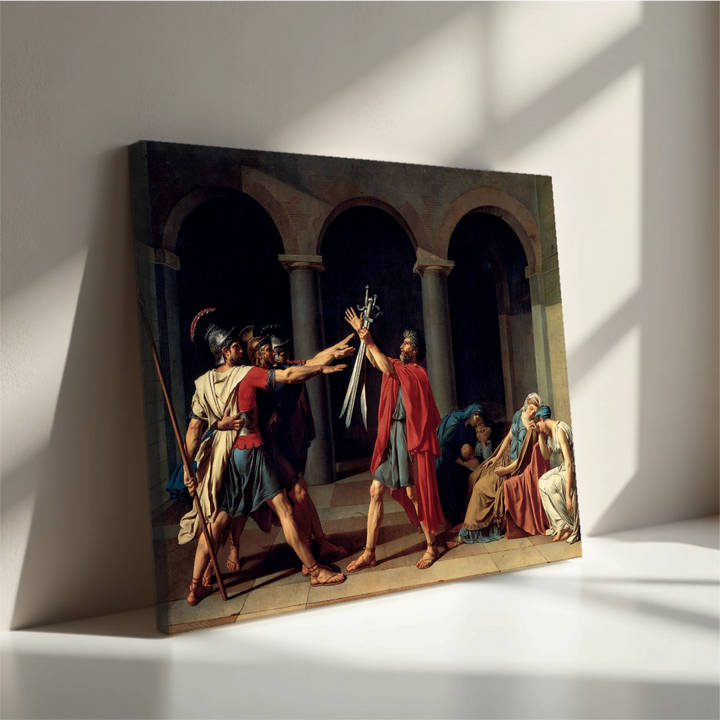 Jacques-Louis David - Prisega Horacijev (tisk na platno)