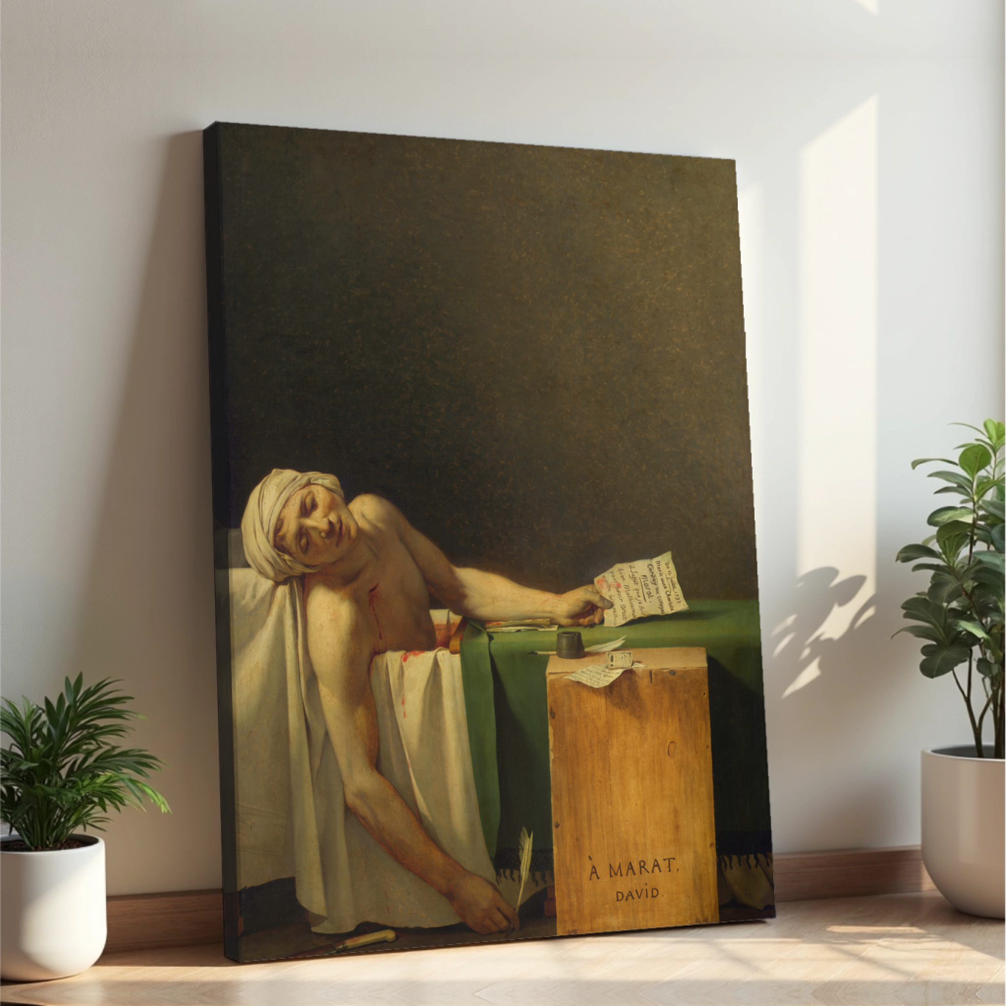 Jacques-Louis David - Smrt Marata (tisk na platno)