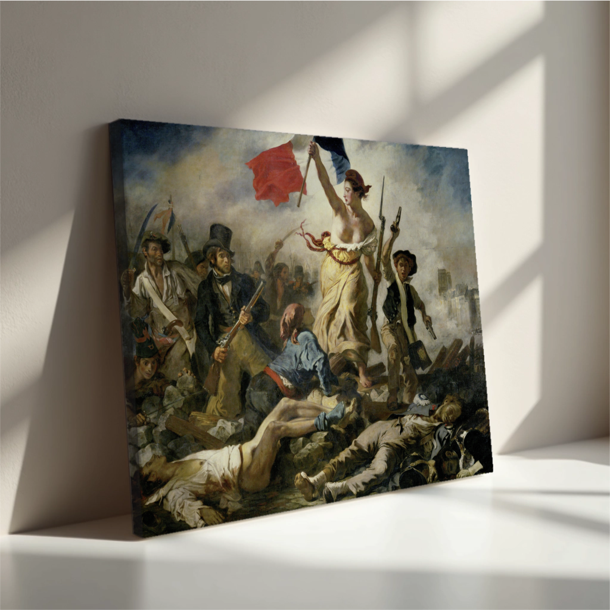 Eugène Delacroix -  Svoboda vodi ljudstvo (tisk na platno)