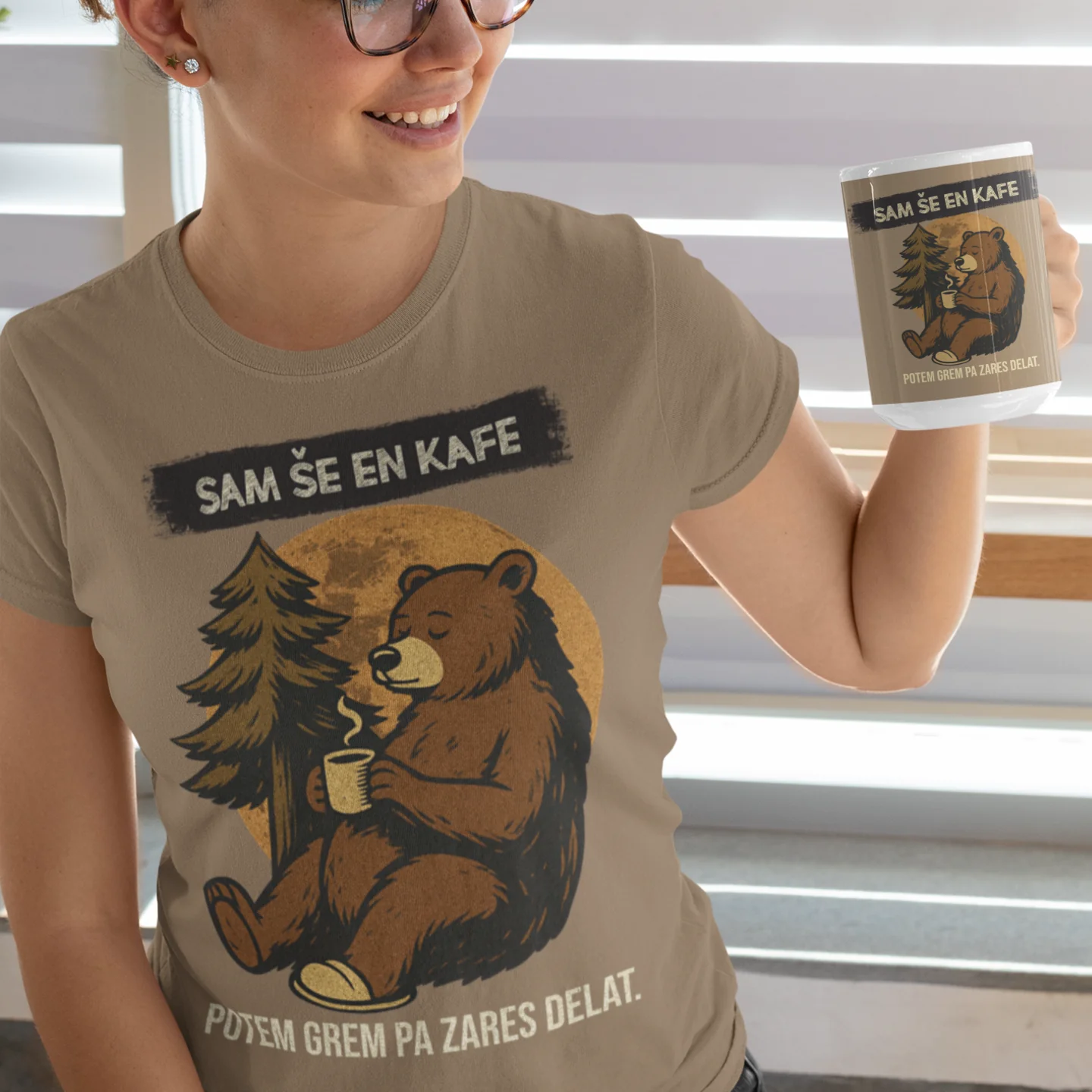 Majica “Sam še en kafe – potem grem pa zares delat!”