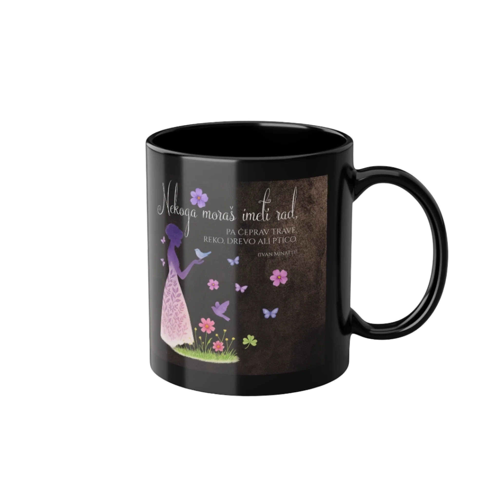 Nekoga moraš imeti rad - črna - skodelica - mockup