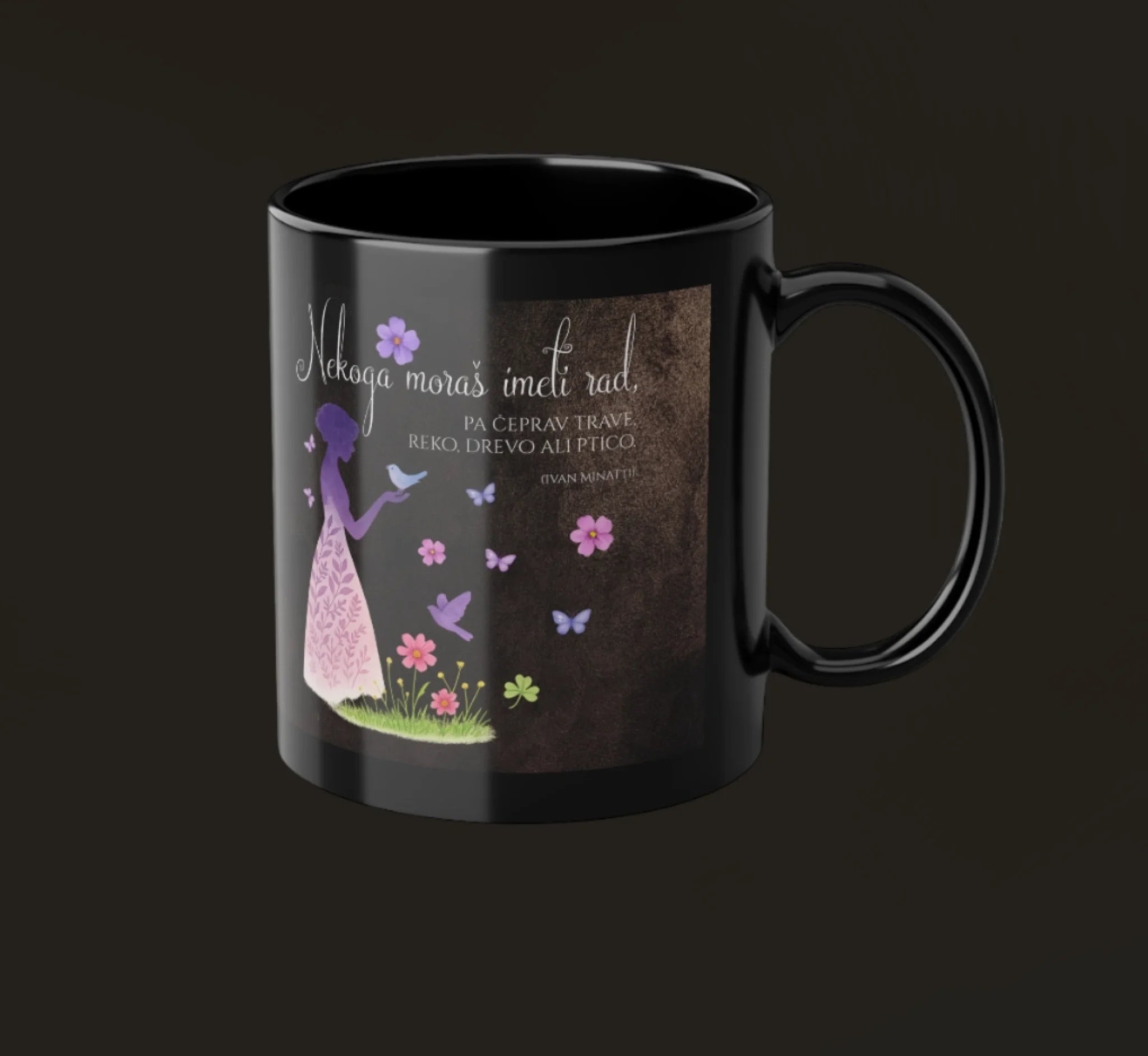 Nekoga moraš imeti rad - črna skodelica