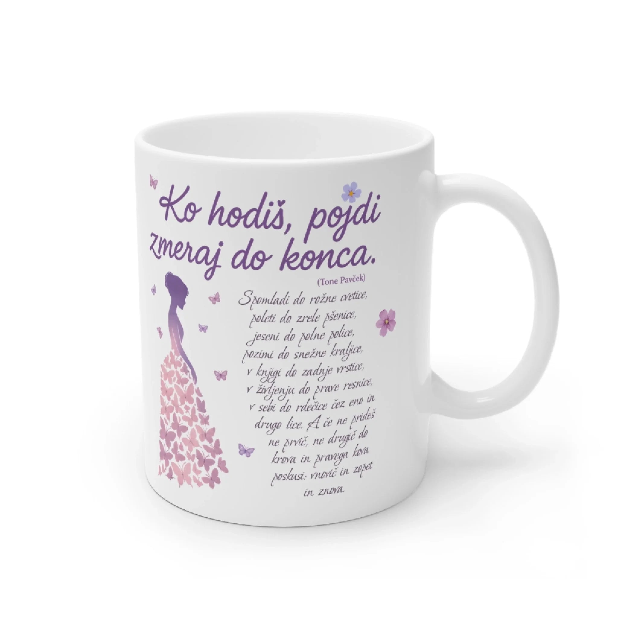 Ko hodiš pojdi zmeraj do konca - bela- skodelica - mockup