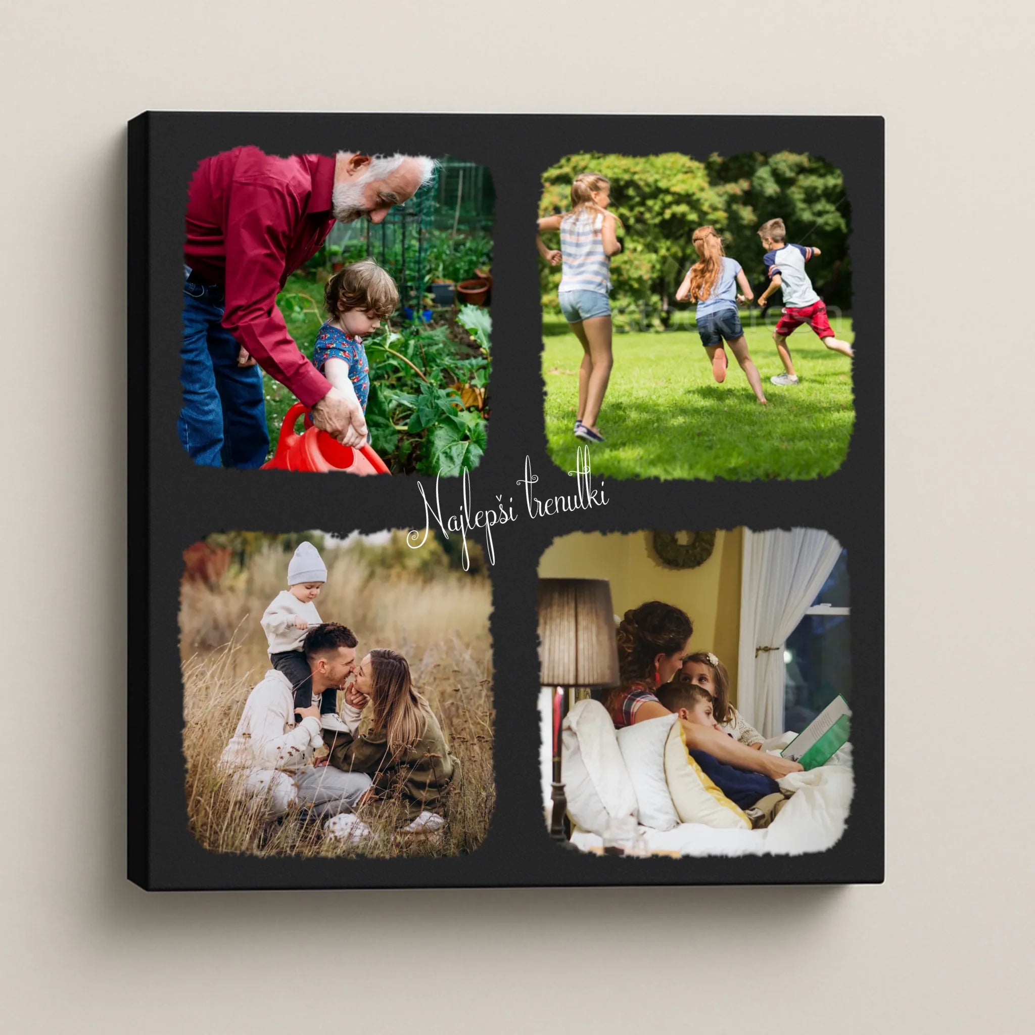 temno ozadje - kvadratno platno