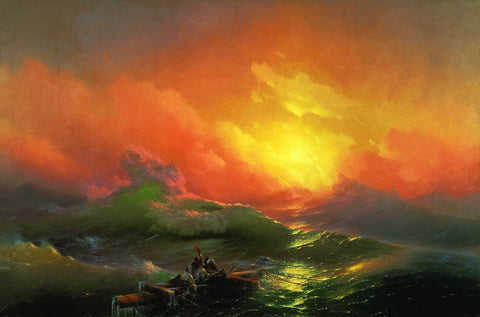 Aivazovsky - Deveti val (tisk na platno)