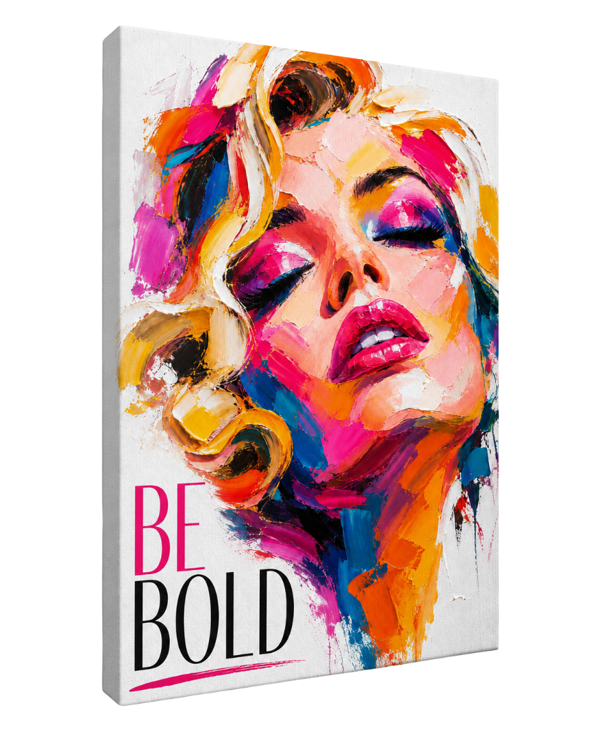 Be Bold – barvit abstraktni portret na platnu