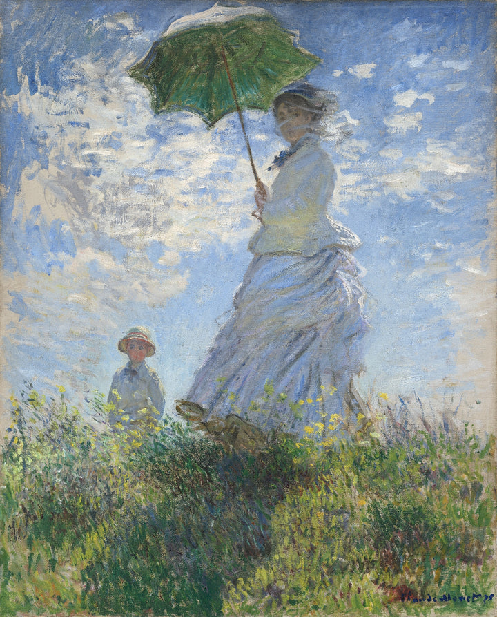 Claude Monet - Ženska z dežnikom (tisk na platno)