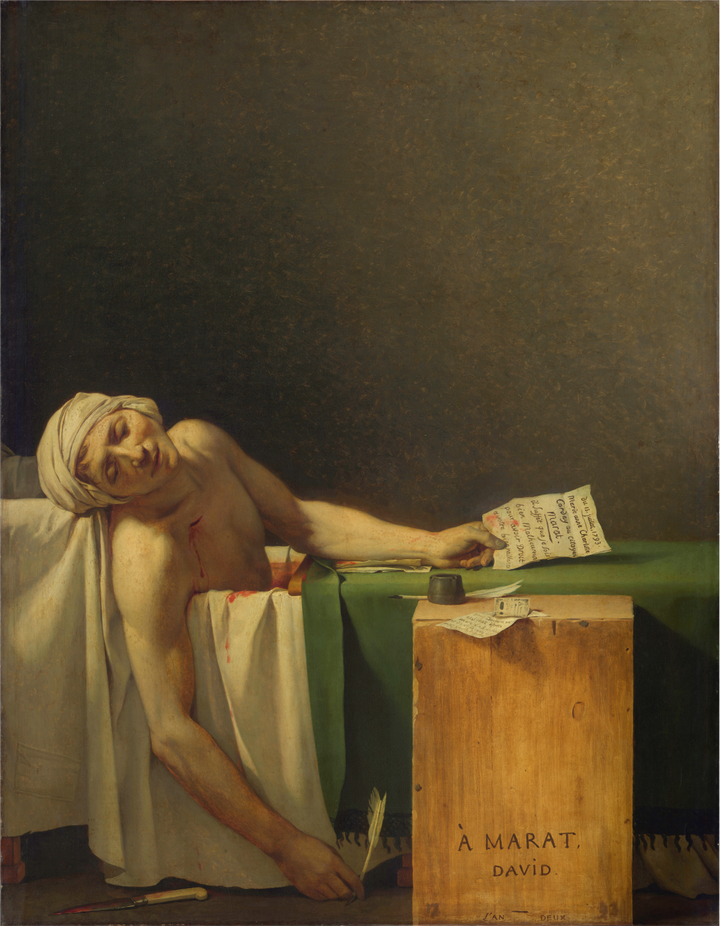 Jacques-Louis David - Smrt Marata (tisk na platno)