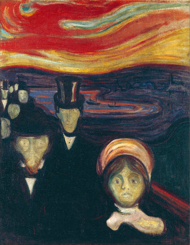 Edvard Munch - Tesnoba (tisk na platno)