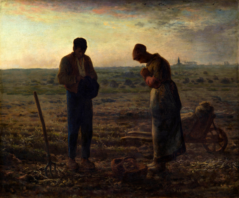 Jean-Francois Millet - Angelus (tisk na platno)