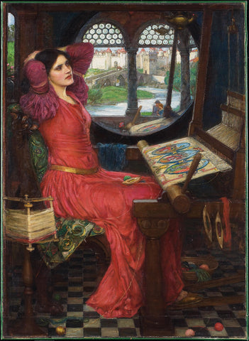 John William Waterhouse - I am half-sick of shadows (tisk na platno)