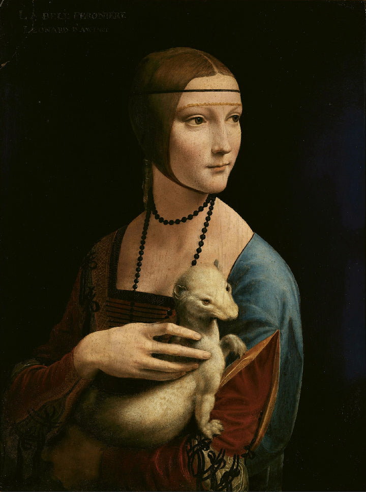 Leonardo da Vinci - Dama z erminom (tisk na platno)