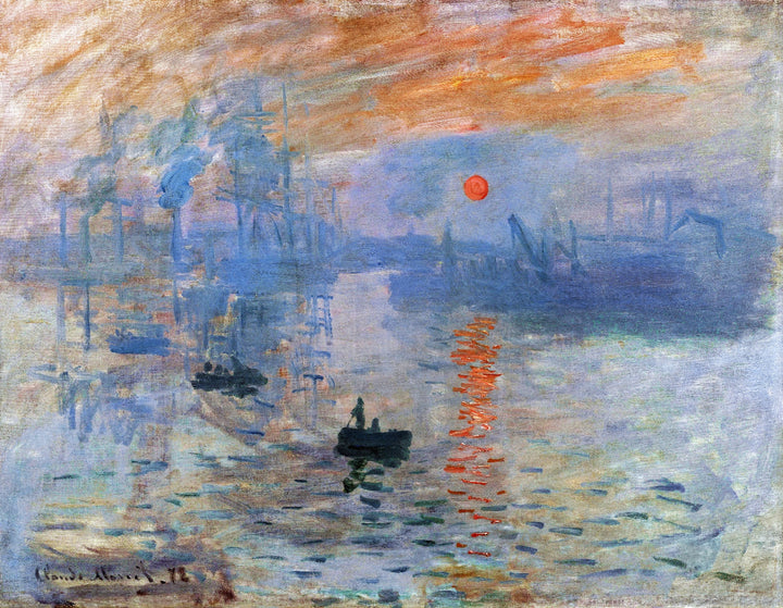 Claude Monet - Impresija, vhajajoče sonce (tisk na platno)