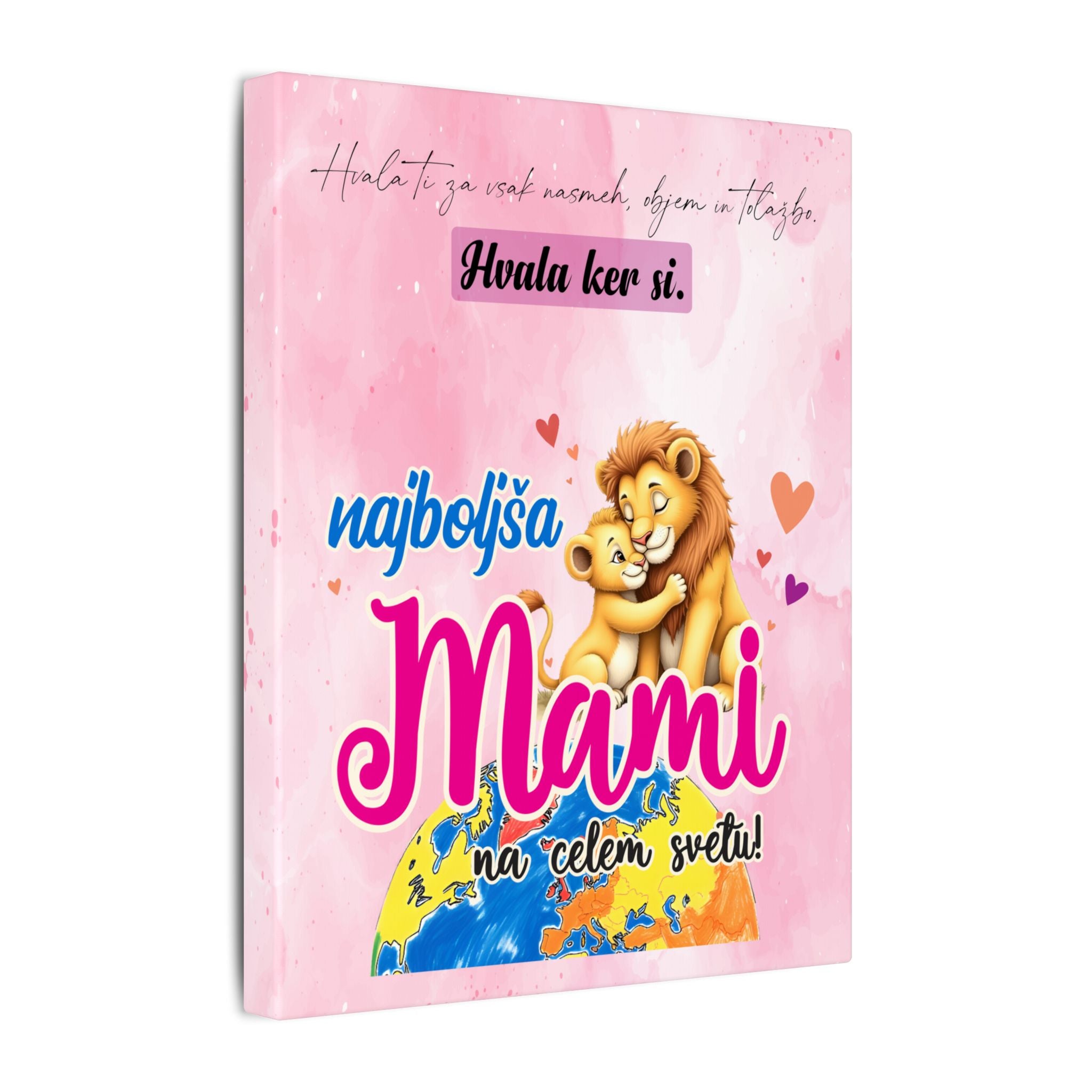 Najboljša mami - Hvala ker si - Tisk na platno