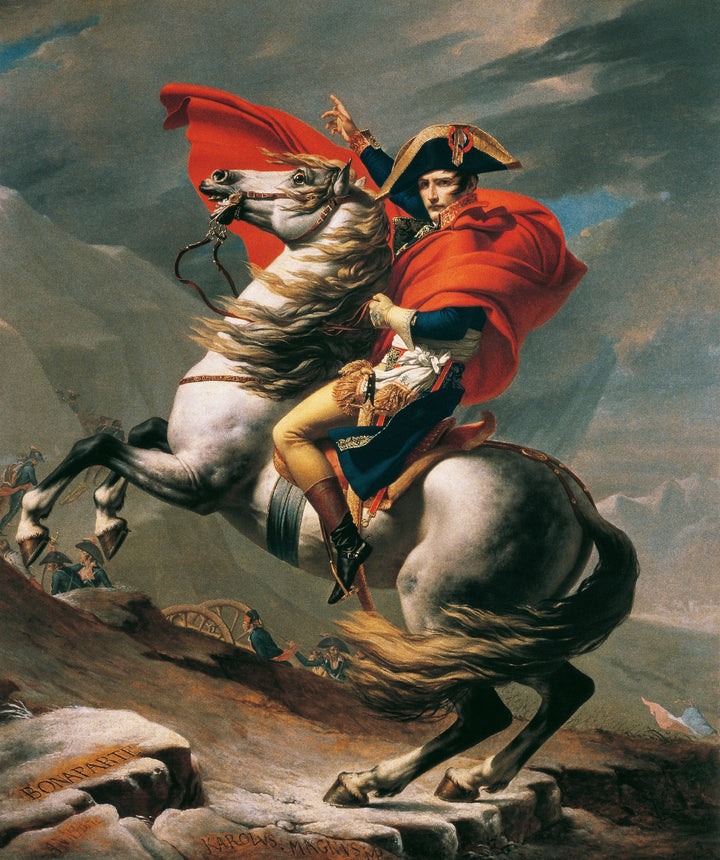 Jacques-Louis David - Napoleon prečka Alpe (tisk na platno)