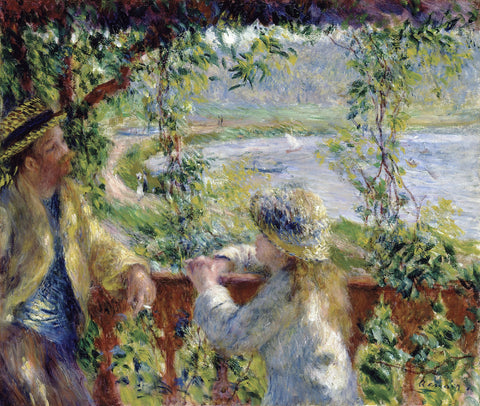 Pierre Auguste Renoir - Ob vodi (tisk na platno)