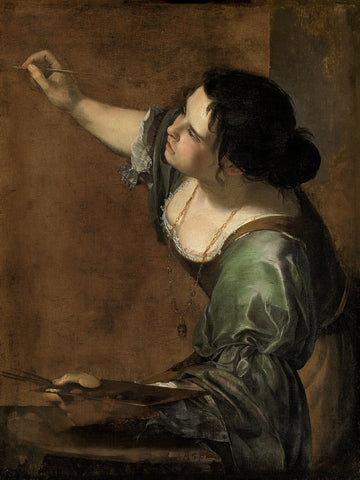 Artemisia Gentileschi - Avtoportret kot alegorija slikarstva (tisk na platno)