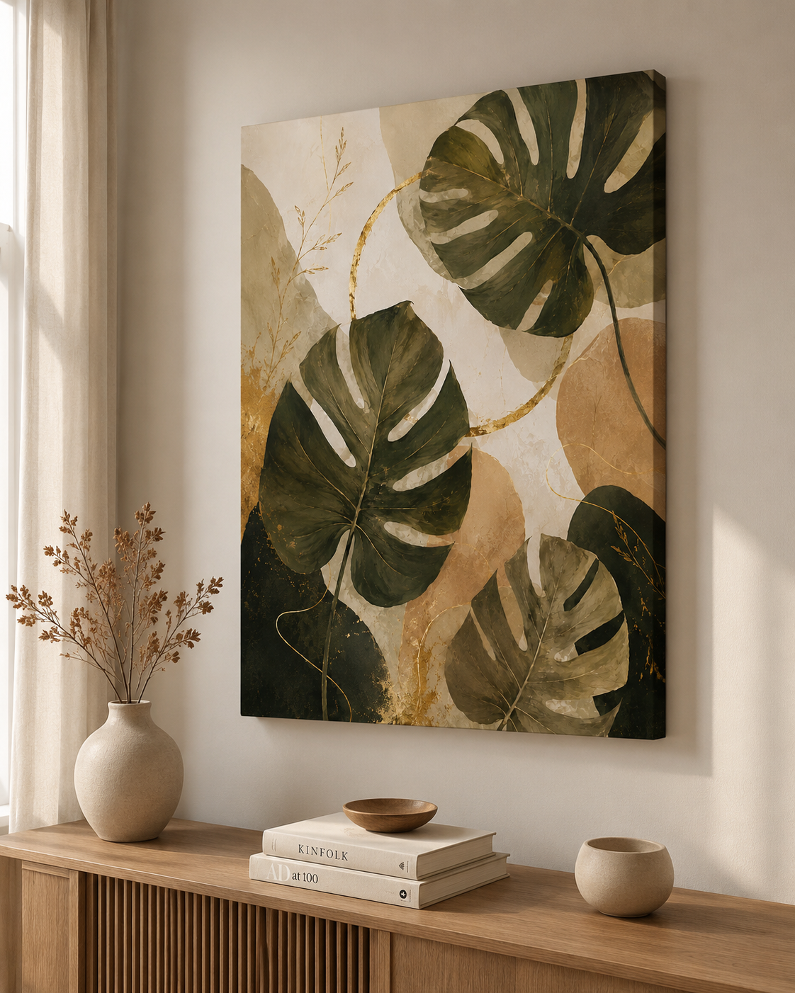 Tropska eleganca – monstera slika na platnu