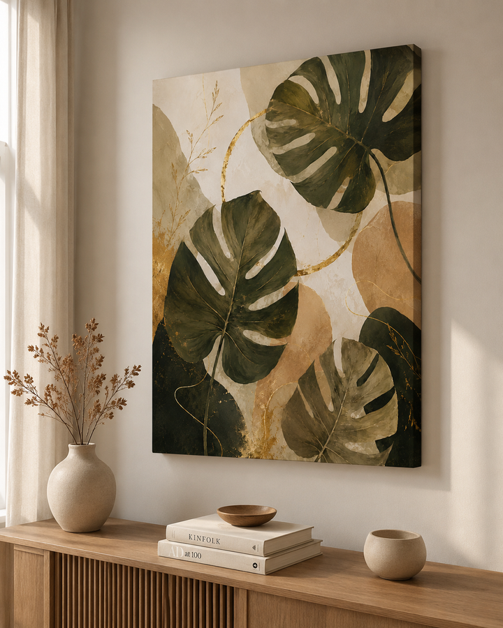 Tropska eleganca – monstera slika na platnu
