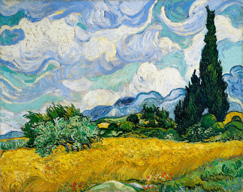 Vincent van Gogh - Pšenično polje s cipresami (tisk na platno)