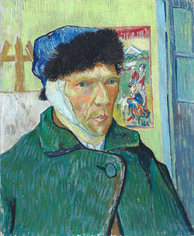 Vincent van Gogh - Avtoportret z obvezanim ušesom (tisk na platno)