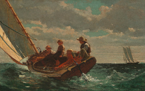 Winslow Homer - Breezing Up (A Fair Wind) - tisk na platno