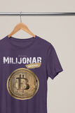 Vijolična majica Bitcoin Milijonar wannabe
