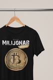 Črna majica Bitcoin Milijonar wannabe