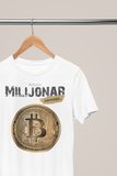 Bela majica Bitcoin Milijonar wannabe