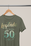 Vojaško zelena majica Legenda je stara 50