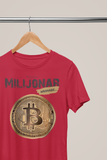 Rdeča majica Bitcoin Milijonar wannabe