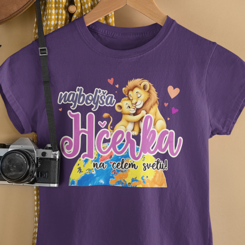 vijolična majica najboljša hčerka