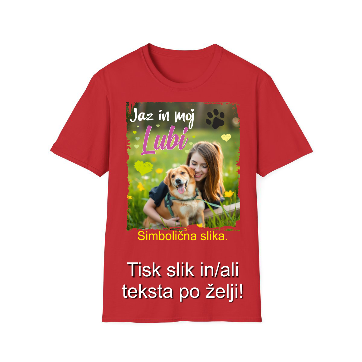 Tisk slike na Majico - Barvna Majica z Lastno Sliko
