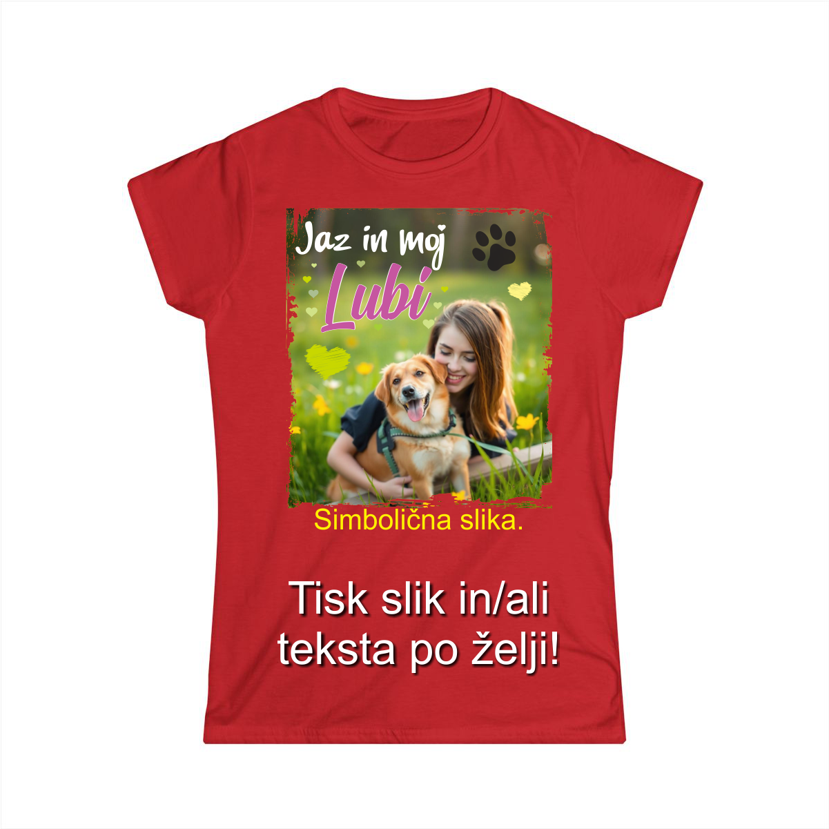 Tisk slike na Majico - Barvna Majica z Lastno Sliko
