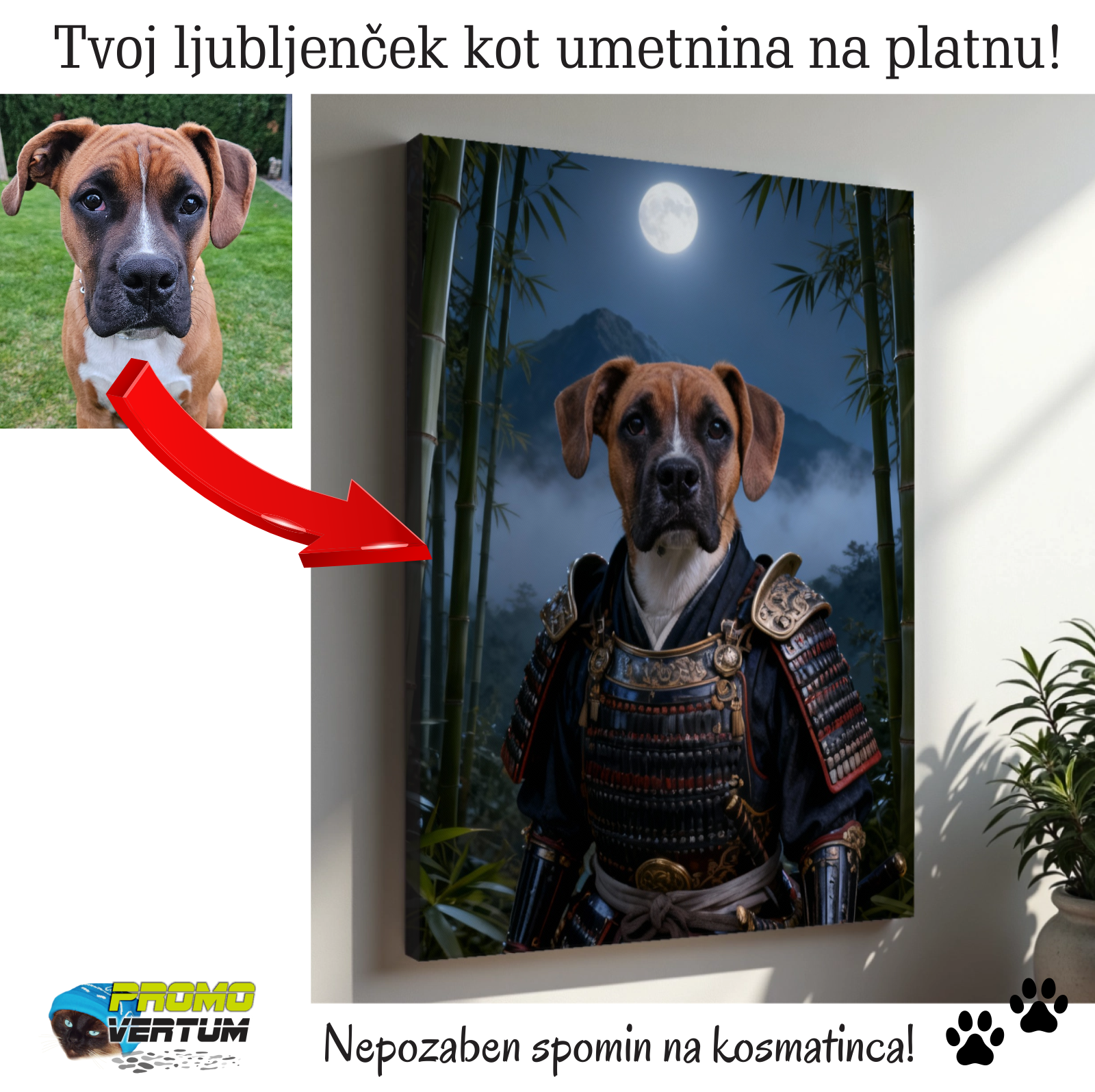 Brezplačen predogled tiska na platno - Portreti ljubljenčkov