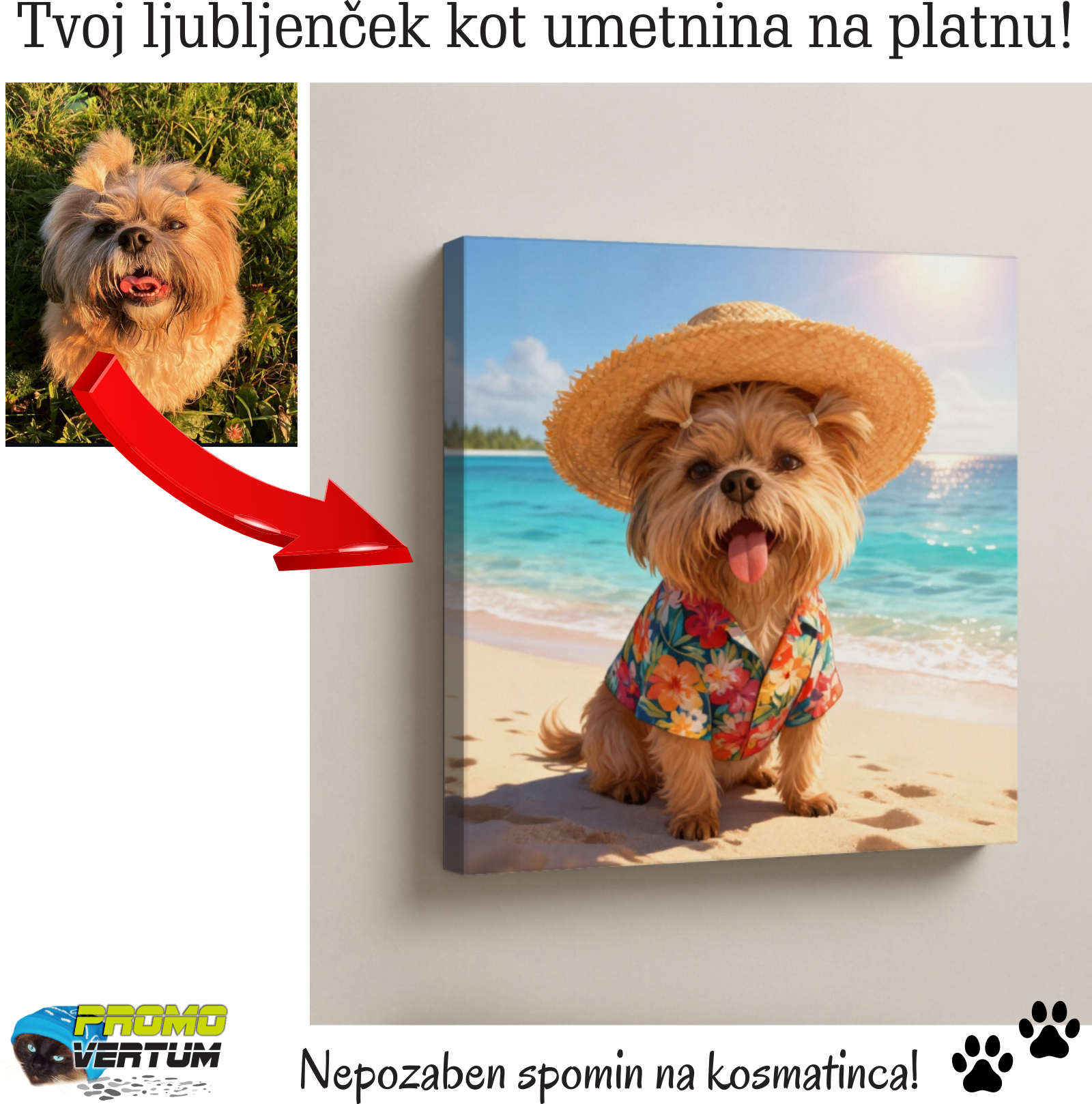 Brezplačen predogled tiska na platno - Portreti ljubljenčkov