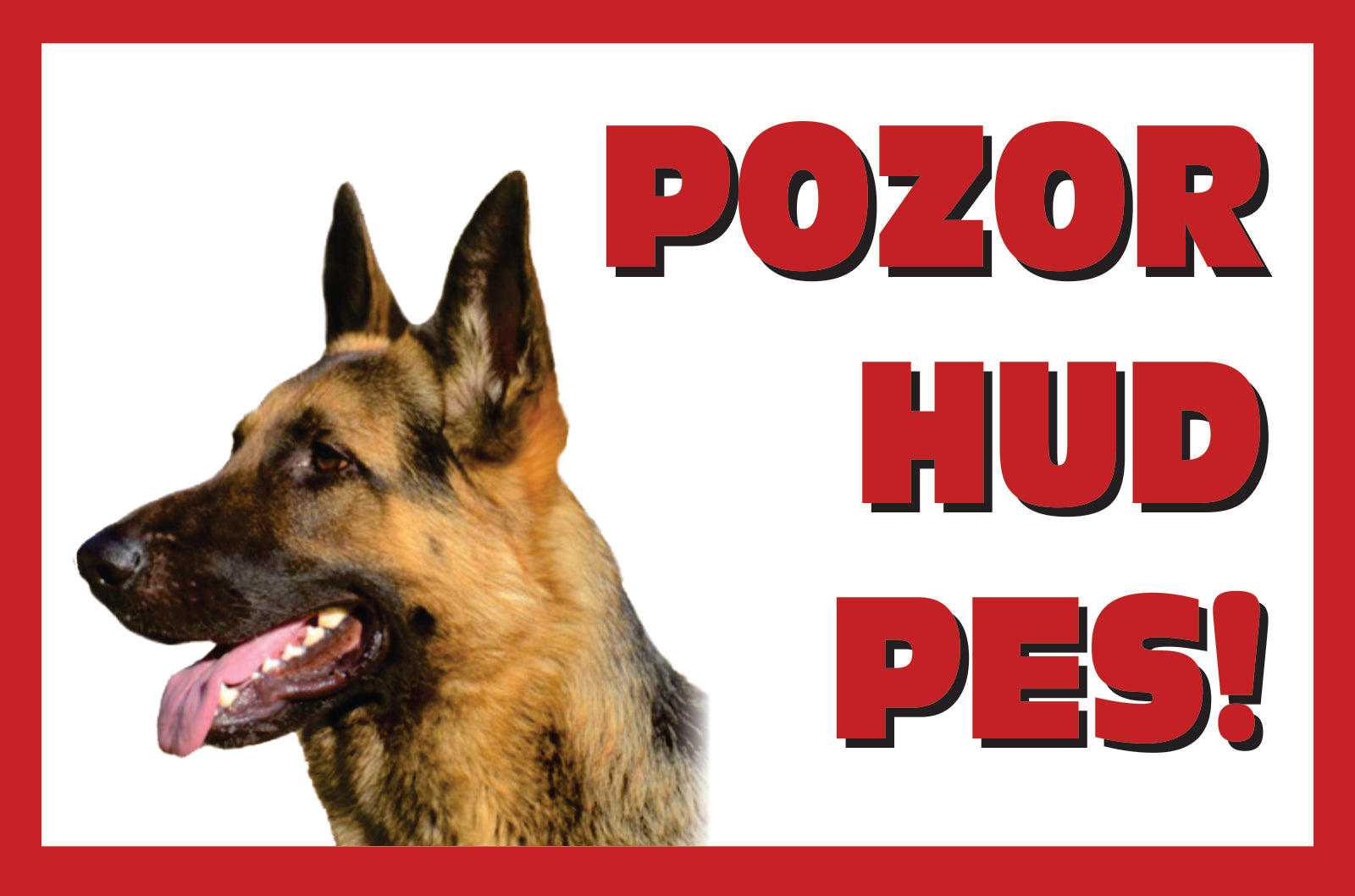 Doberman - pozorilna tabla Pozor hud pes!